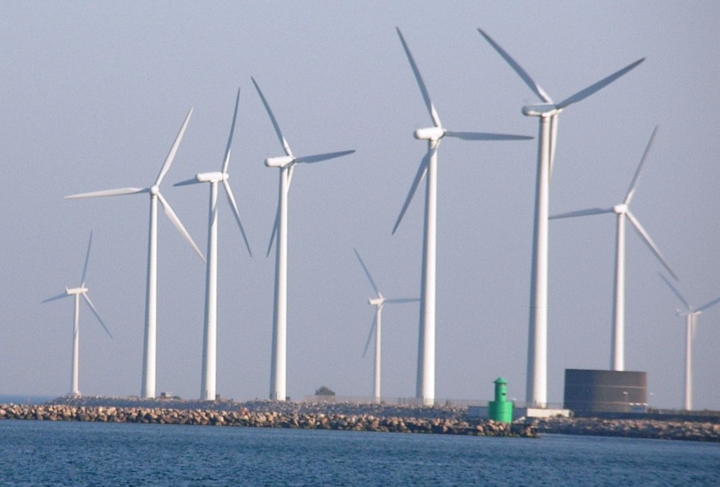 Windmills in Copenhagen harbor